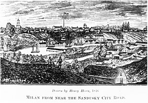 Drawing of Milan, Ohio.